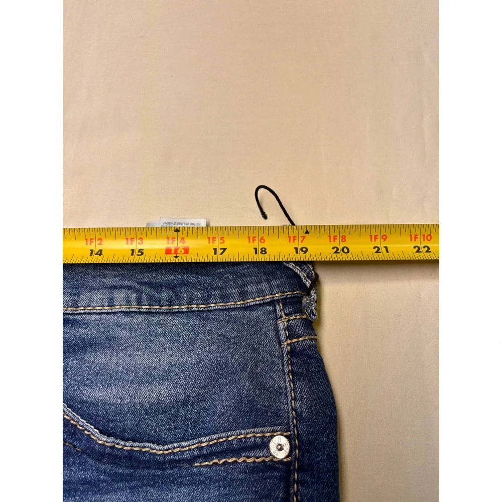 True Religion Ricky Big T Relaxed Straight Blue Jeans Mens 38X33 Medium Wash